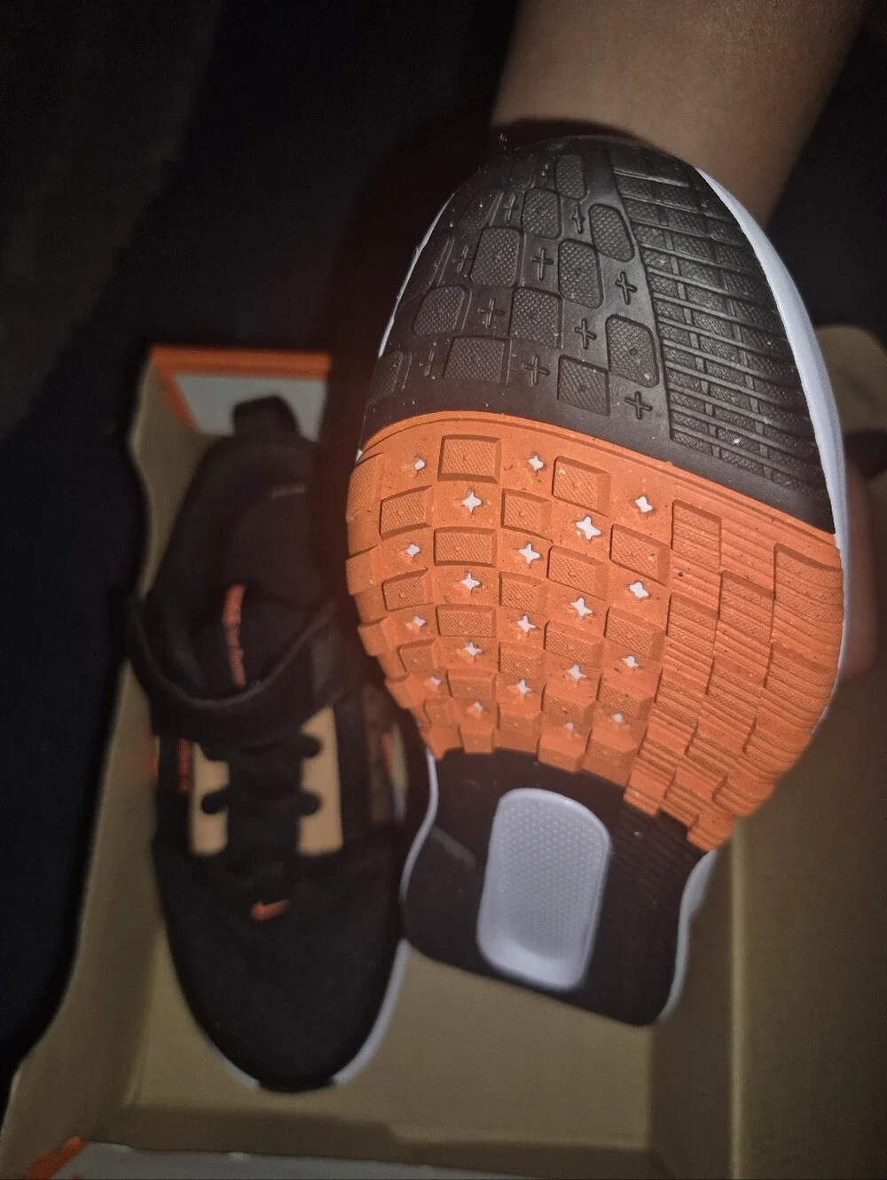 Nike Orange & Black Athletic Sneakers